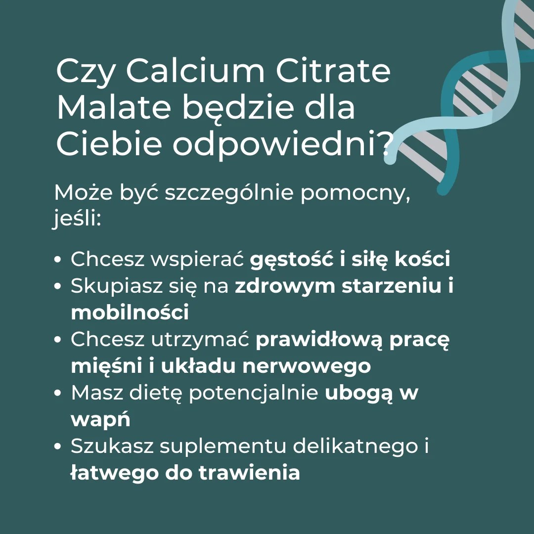 Kiedy warto stosować Calcium Citrate Malate – wsparcie kości, mięśni, nerwów i zdrowego starzenia